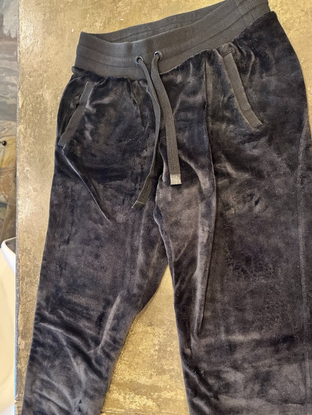 Athleta Velvet Black Joggers, Size S